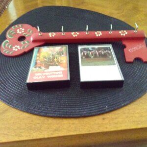 Norwegian design wall key hanger AND 2 Norwegian cassette tapes